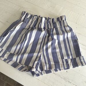 Urban heritage size, small blue, and white shorts with pockets